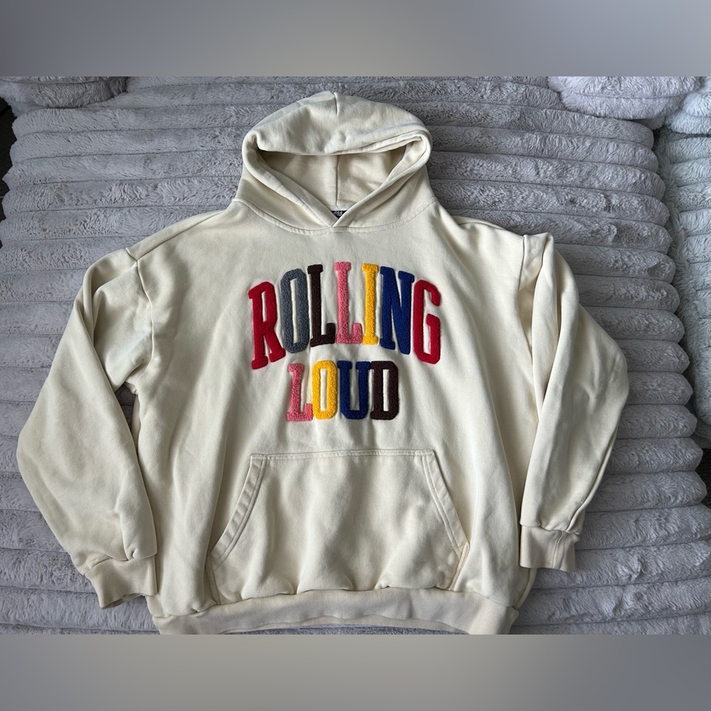 Rolling Loud Festival Multi Chenille Sweatshirt Hoodie
Cream
Size XL